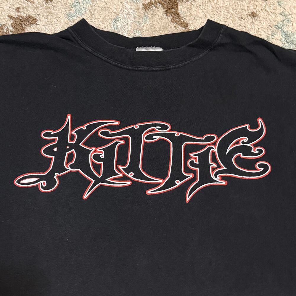 Vintage Kittie Classic Logo Shirt Size XL Numetal Band Tee Y2K Spit